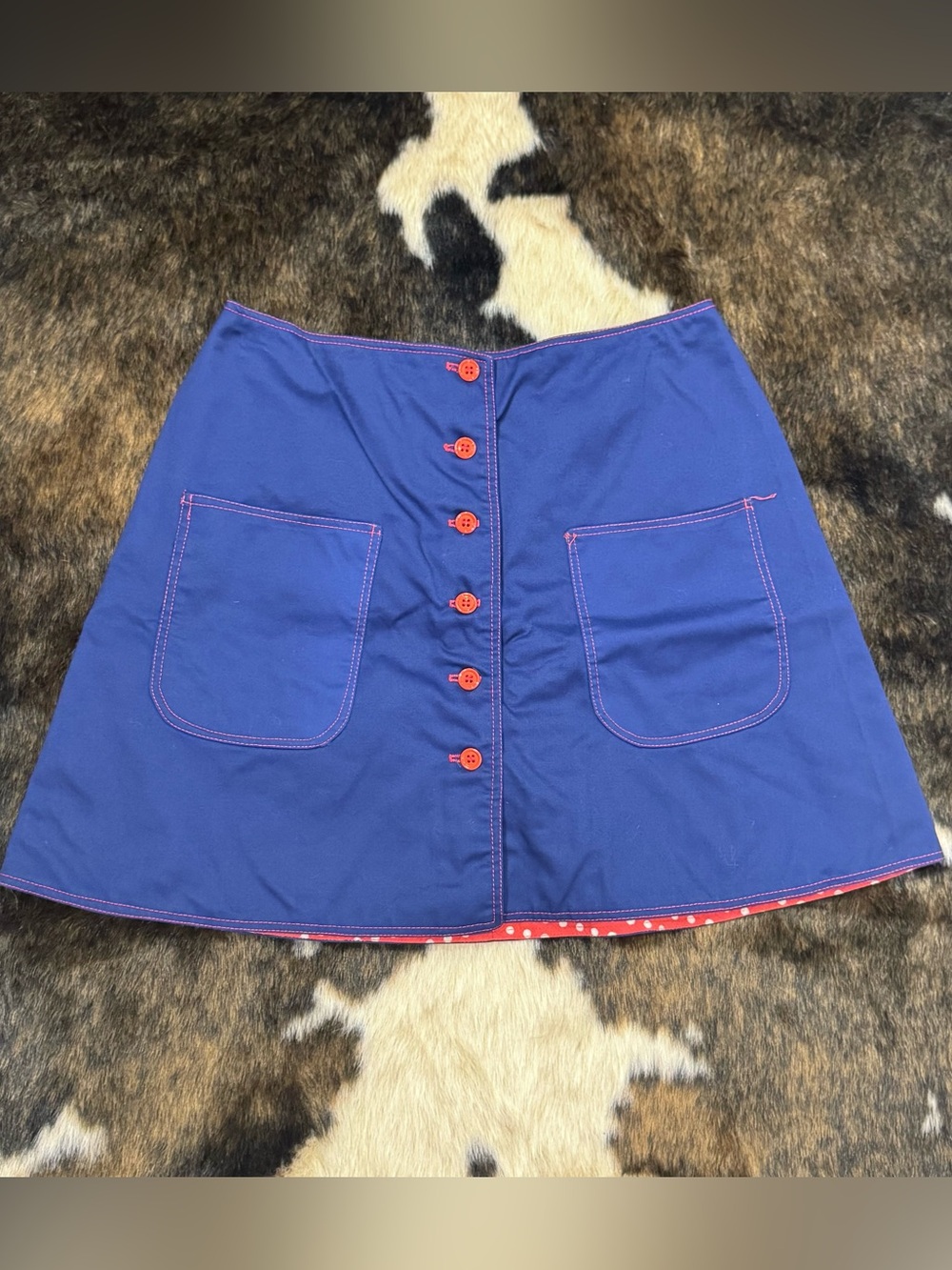 vintage button front skirt